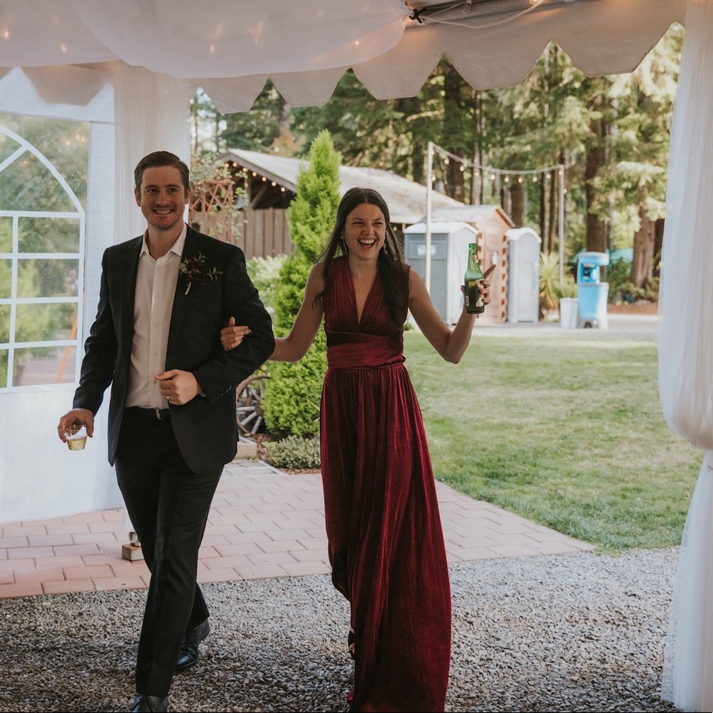 Burgundy Velvet Bridesmaid Dress